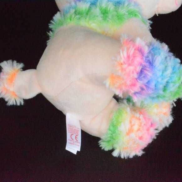Ty Beanie Boos Rainbow Tie Dye Poodle Plush Toy 9" - Picture 8 of 11
